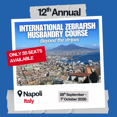 Registrations Are Open for the 12th Annual International Zebrafish Husbandry Course in Naples