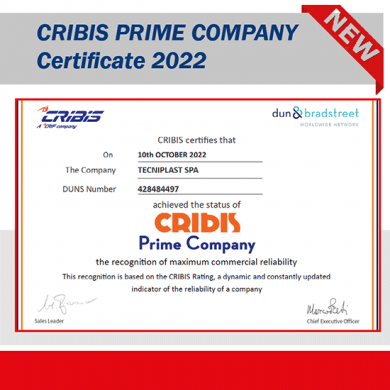 The maximum level of assessment of a Company’s Reliability: The Cribis Prime Company Certificate!